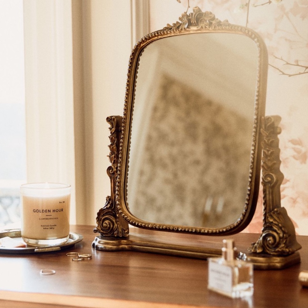 Anthropologie Gold Framed Mirror